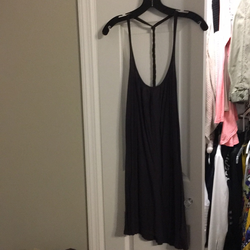 Braided Racerback jersey knit mini dress/coverup